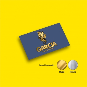 Cartão de Visita Couche 300g com Hotstamping